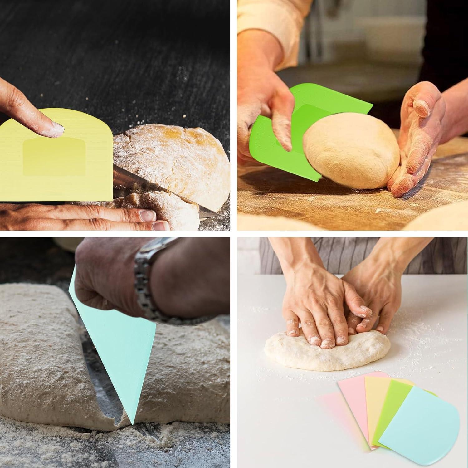 24 Raspadores de Masa Flexibles AojSup - Plástico PE Grado Alimenticio