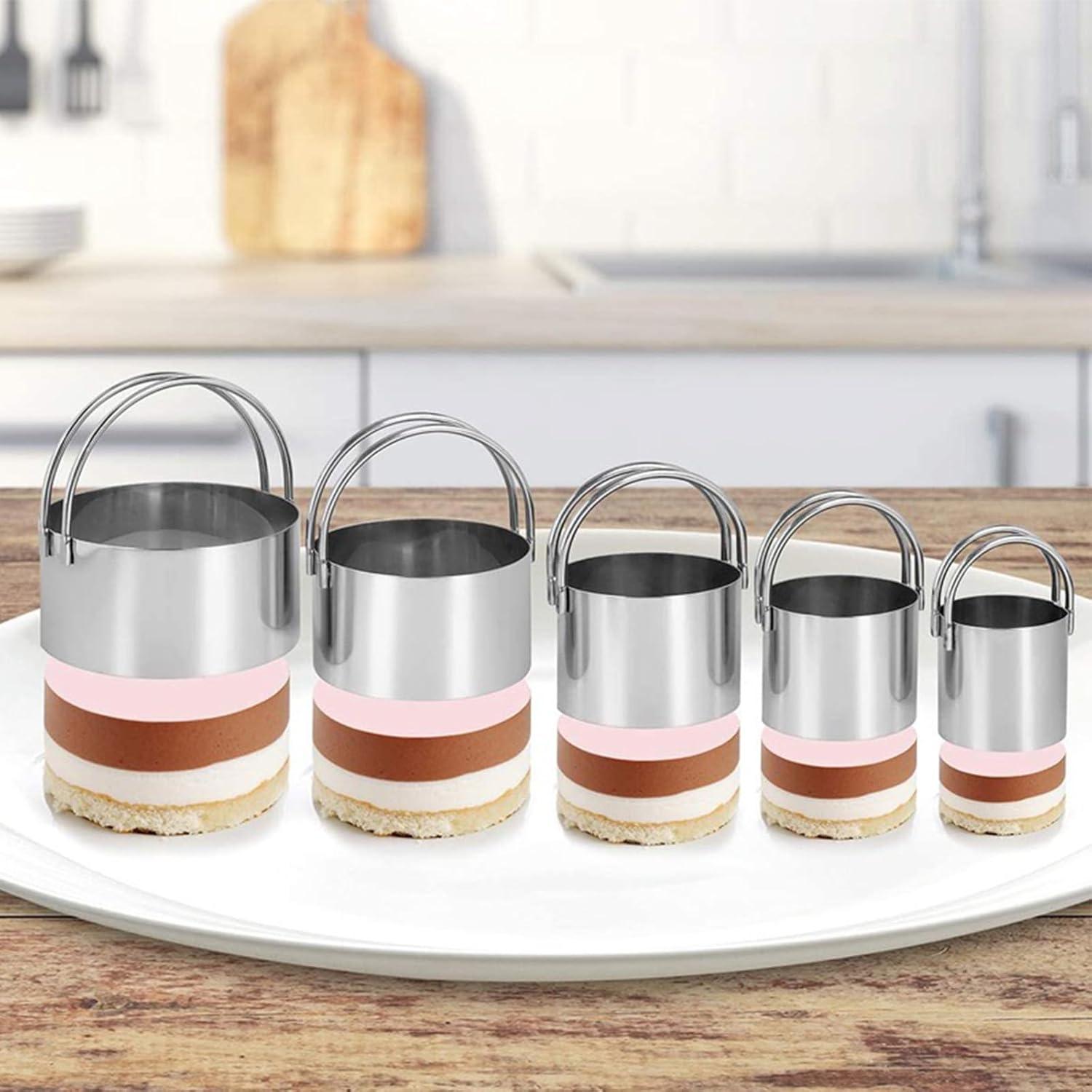 Juego de Cortadores de Galletas Hcirjhie 5 Piezas Acero Inoxidable