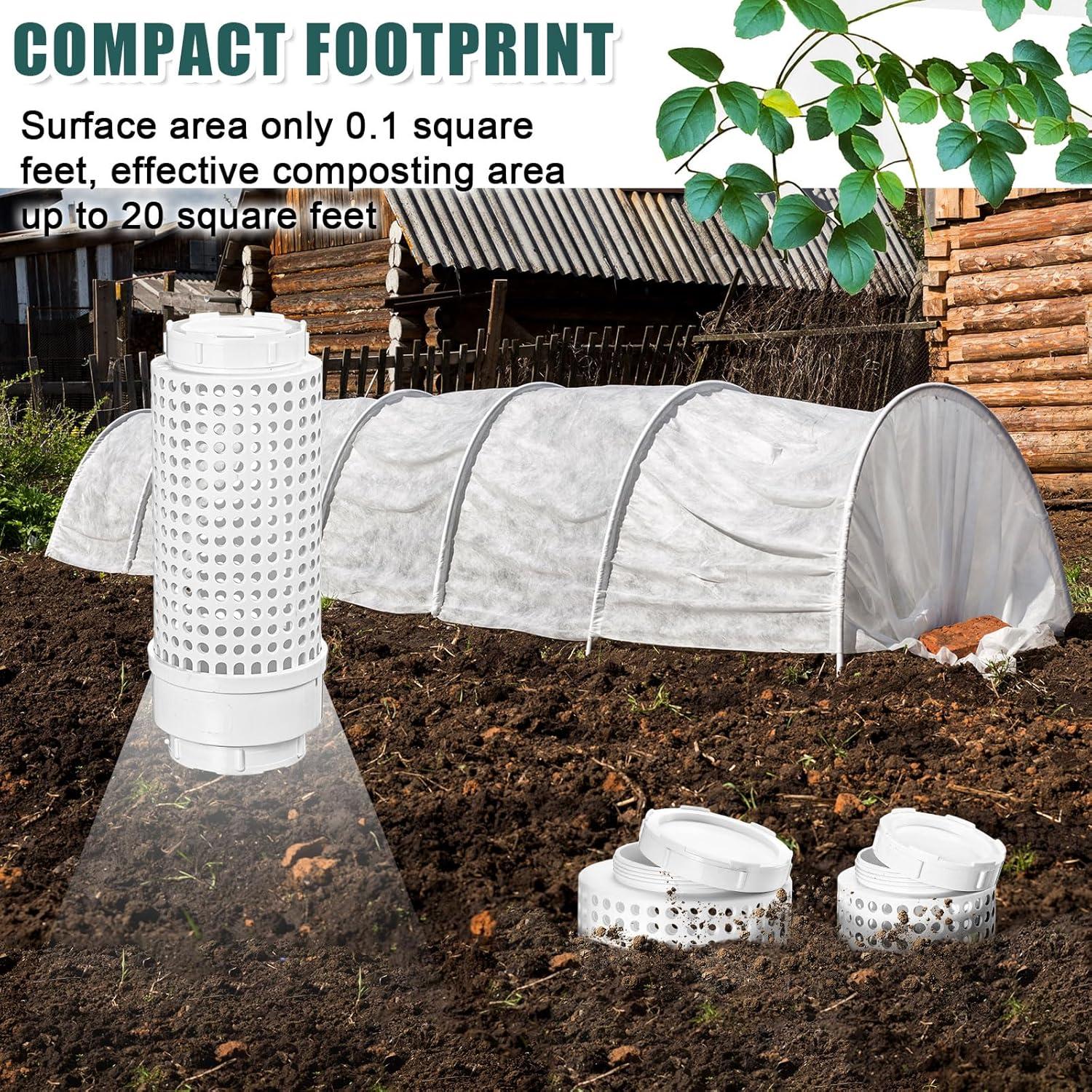 Contenedor de Compostaje Blosssound 4 Pcs PVC Jardín 30x16cm