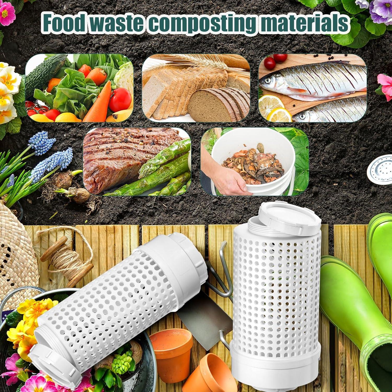 Contenedor de Compostaje Blosssound 4 Pcs PVC Jardín 30x16cm