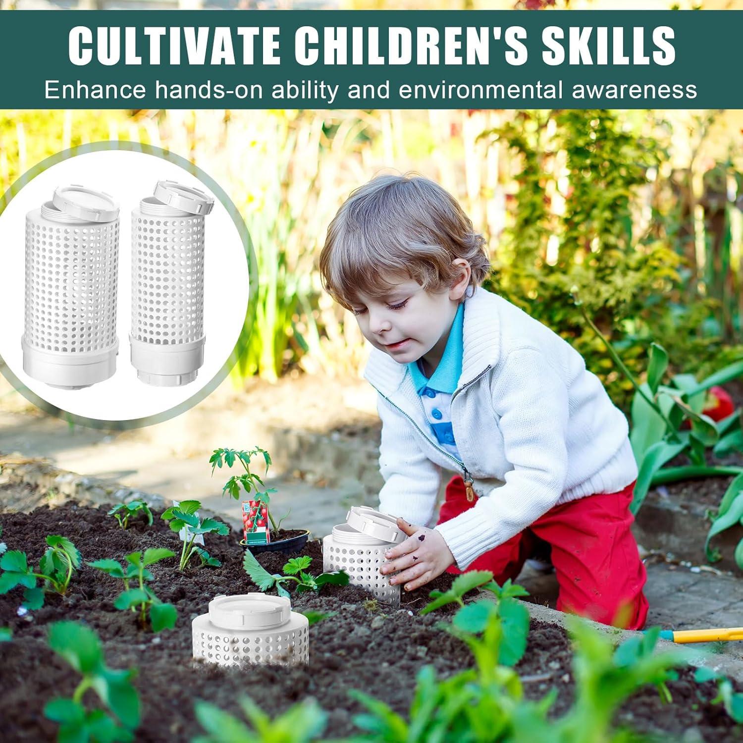 Contenedor de Compostaje Blosssound 4 Pcs PVC Jardín 30x16cm