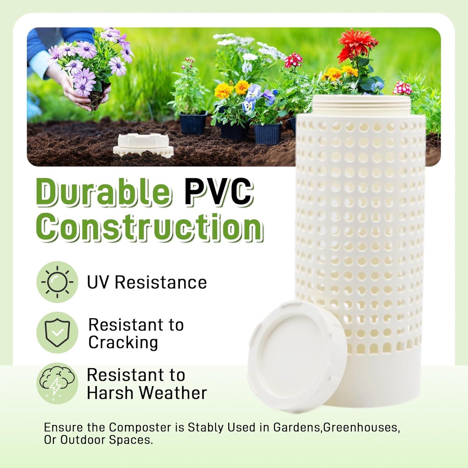 Bin de Compostaje de Gusanos Hxszk - Paquete de 2, 30 cm PVC