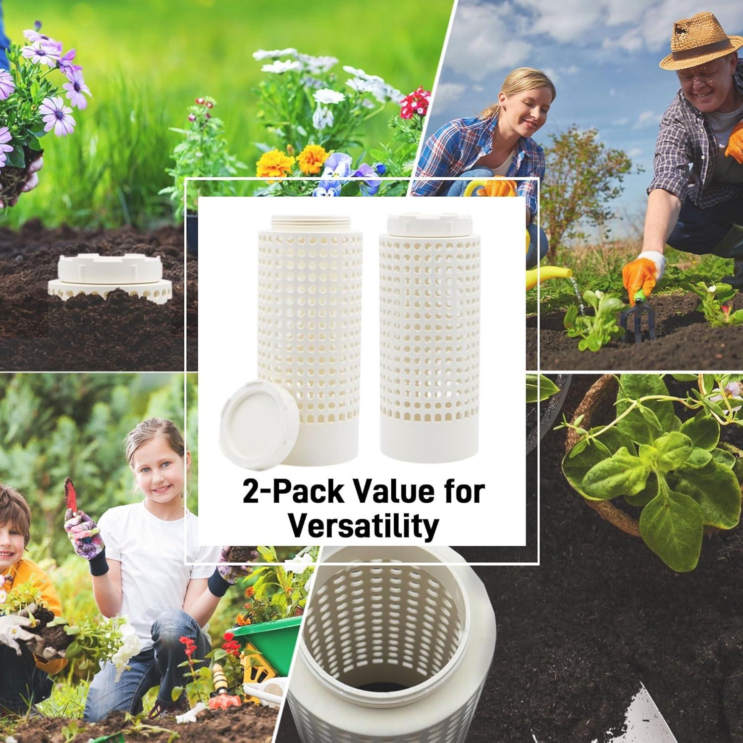 Bin de Compostaje de Gusanos Hxszk - Paquete de 2, 30 cm PVC