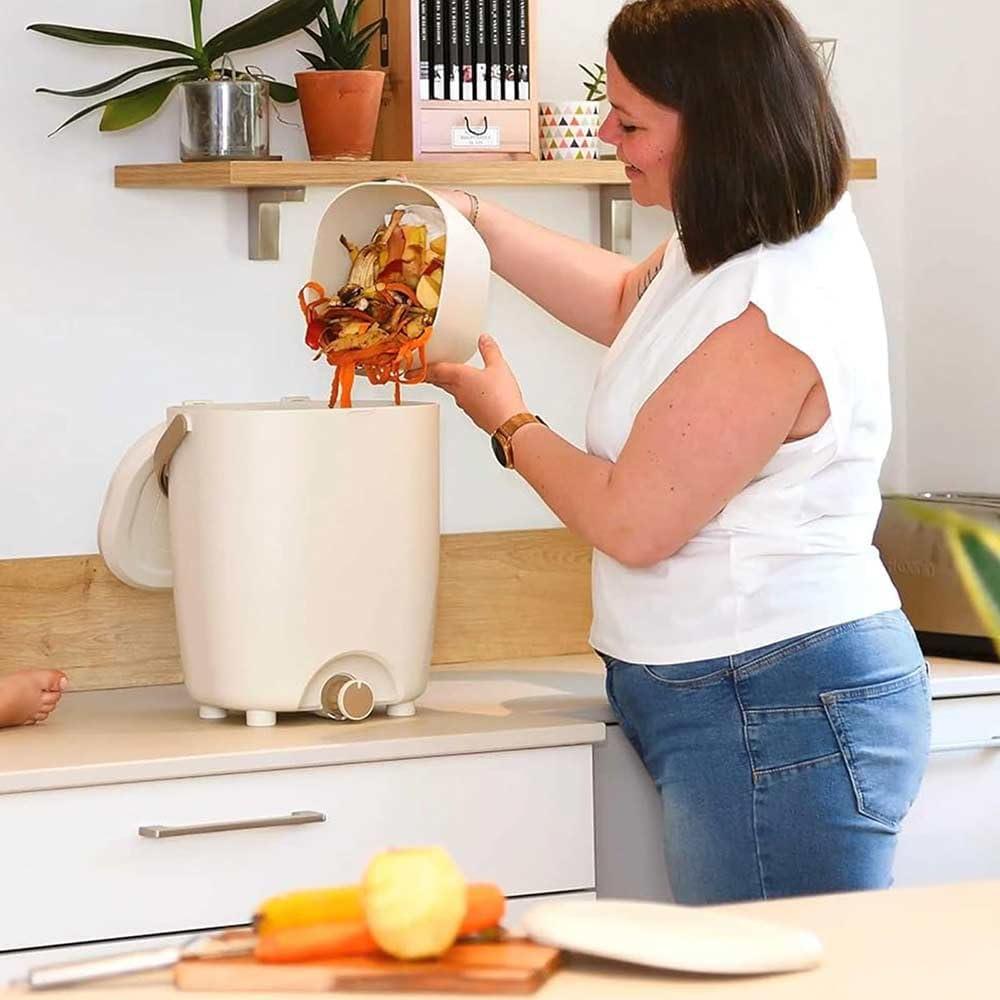 Compostador de Cocina Hozelock Pure 15L Plástico Blanco