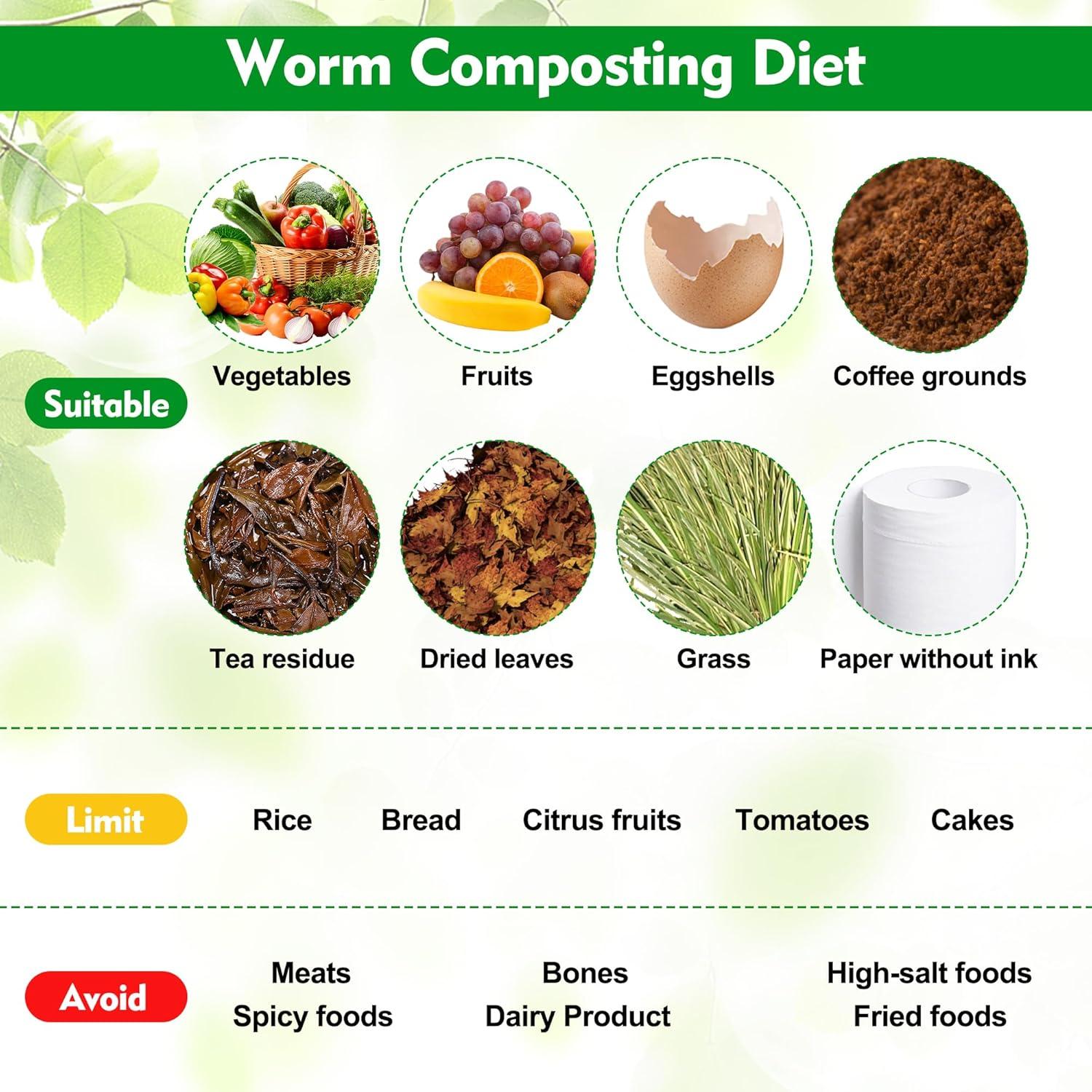 Kit de Compostaje de Gusanos Bettoor - 2 Contenedores Inground