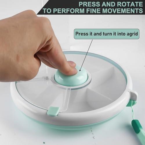 Contenedor Giratorio de Snacks Proudy 5 Compartimentos Verde Claro