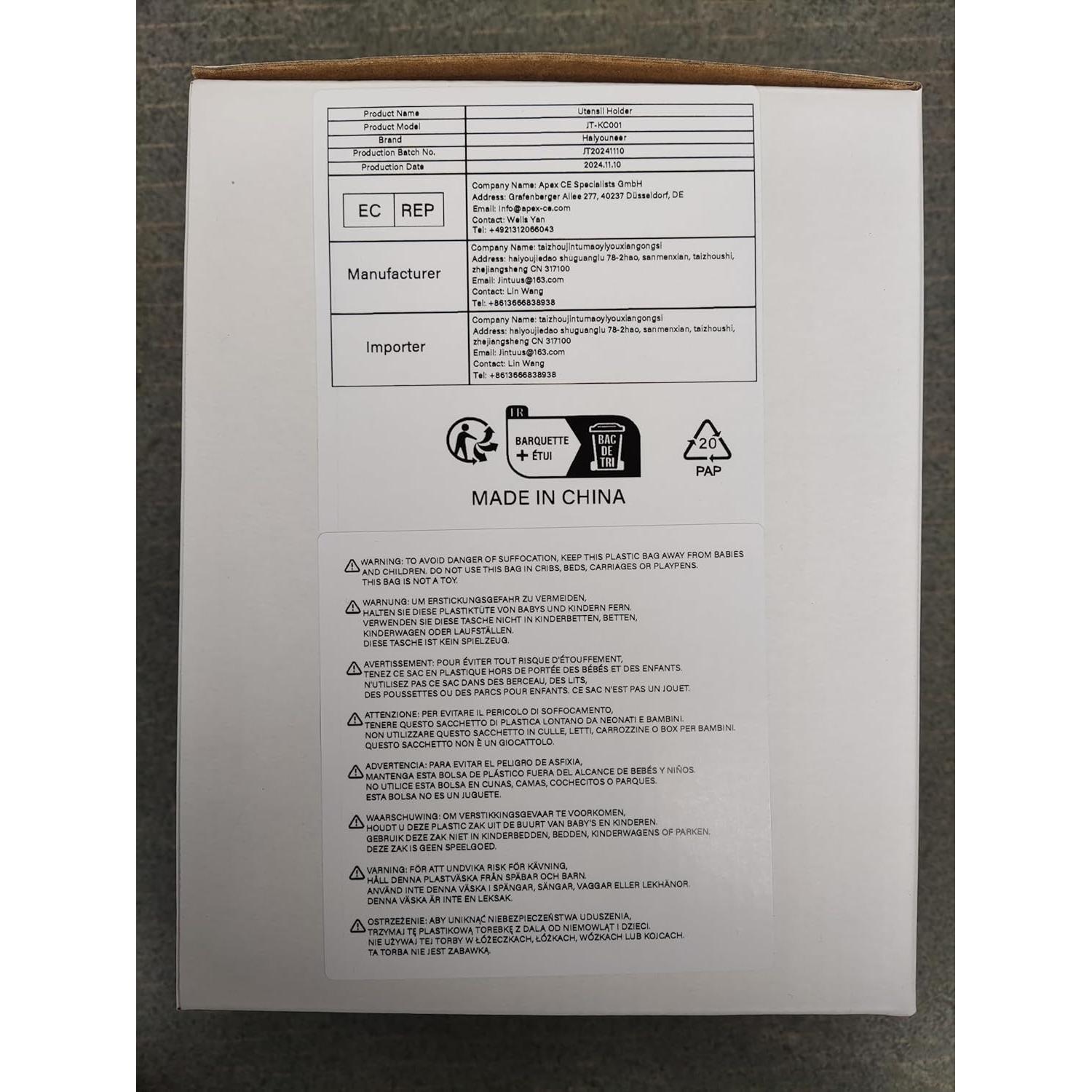 Soporte de Utensilios de Cocina Haiyouneer 360° Extra Grande