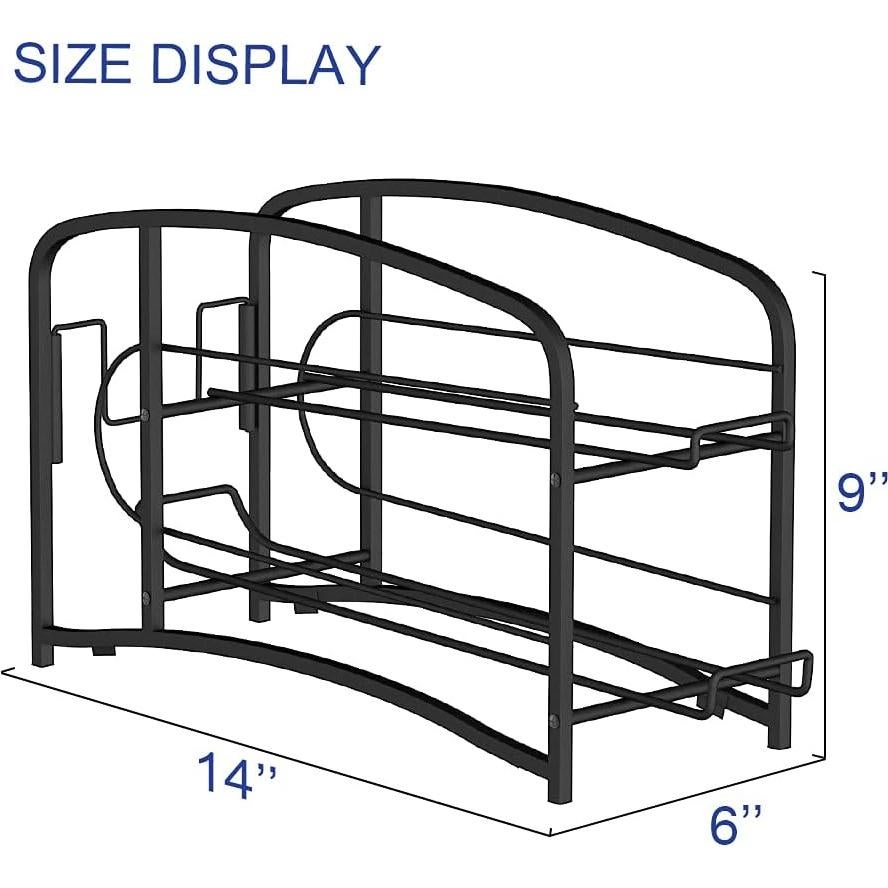 Soporte dispensador de latas apilable AULEDIO negro - 2 paquetes