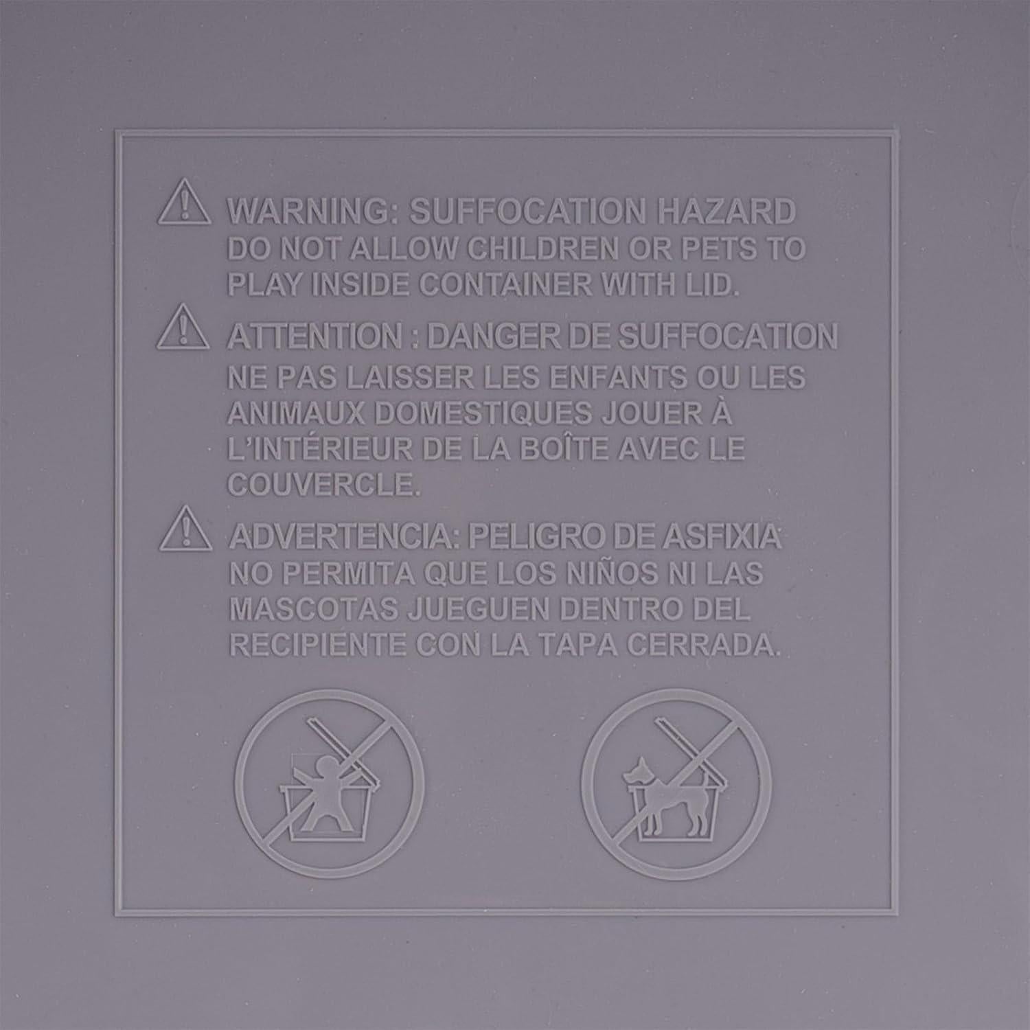 Contenedor de Almacenamiento Hermético para Comida de Perros Amazon Basics 65.5 L