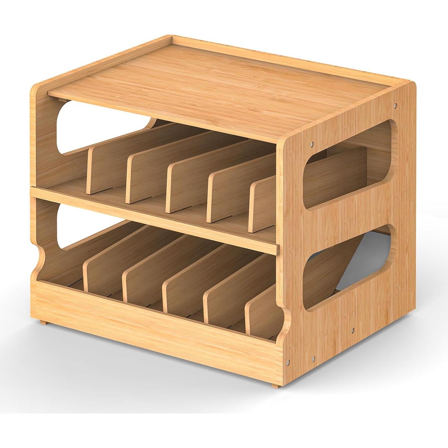 Organizador de Latas Apilable Teamkio de Bambú 2 Niveles