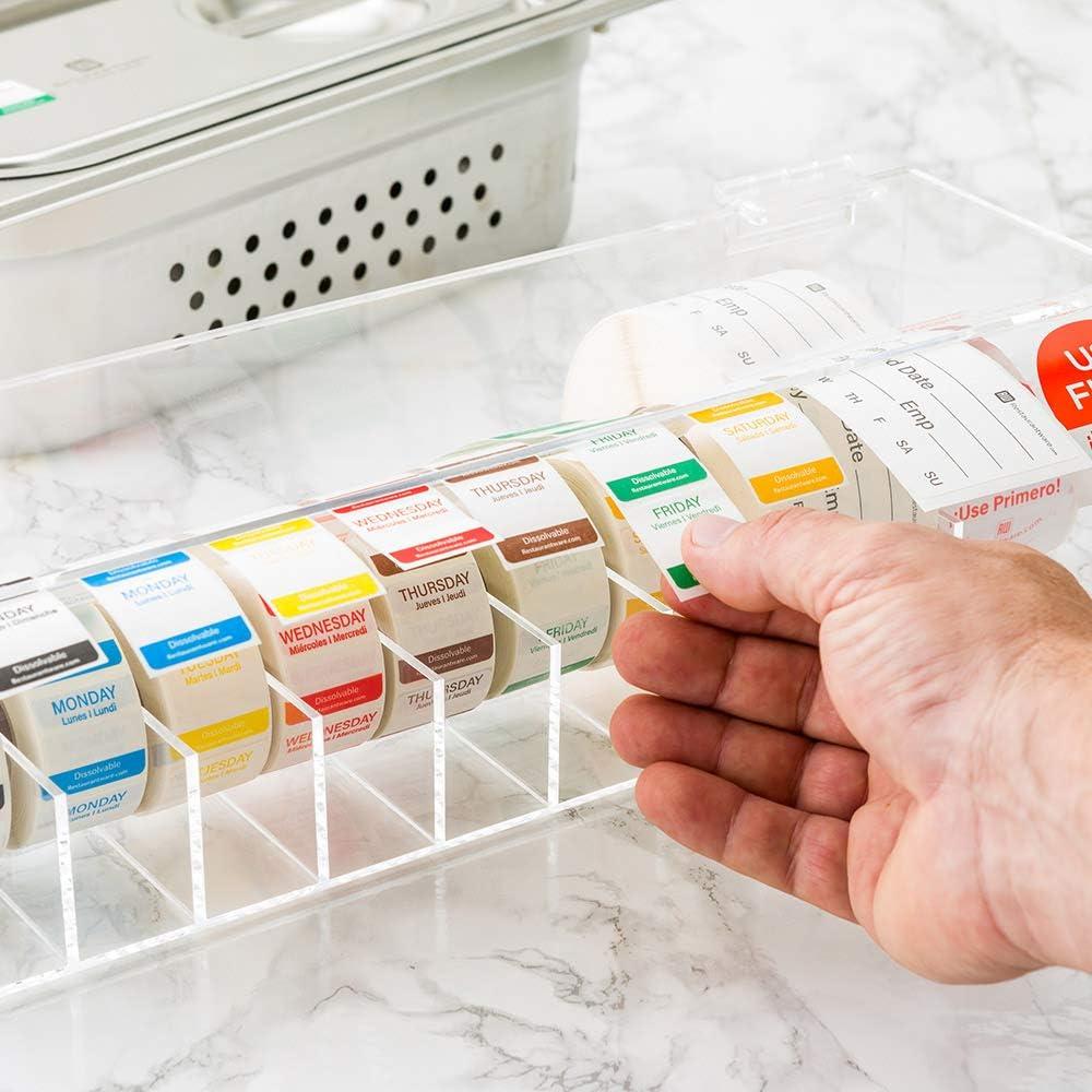 Dispensador de Etiquetas Acrílico Transparente Restaurantware 9 Ranuras