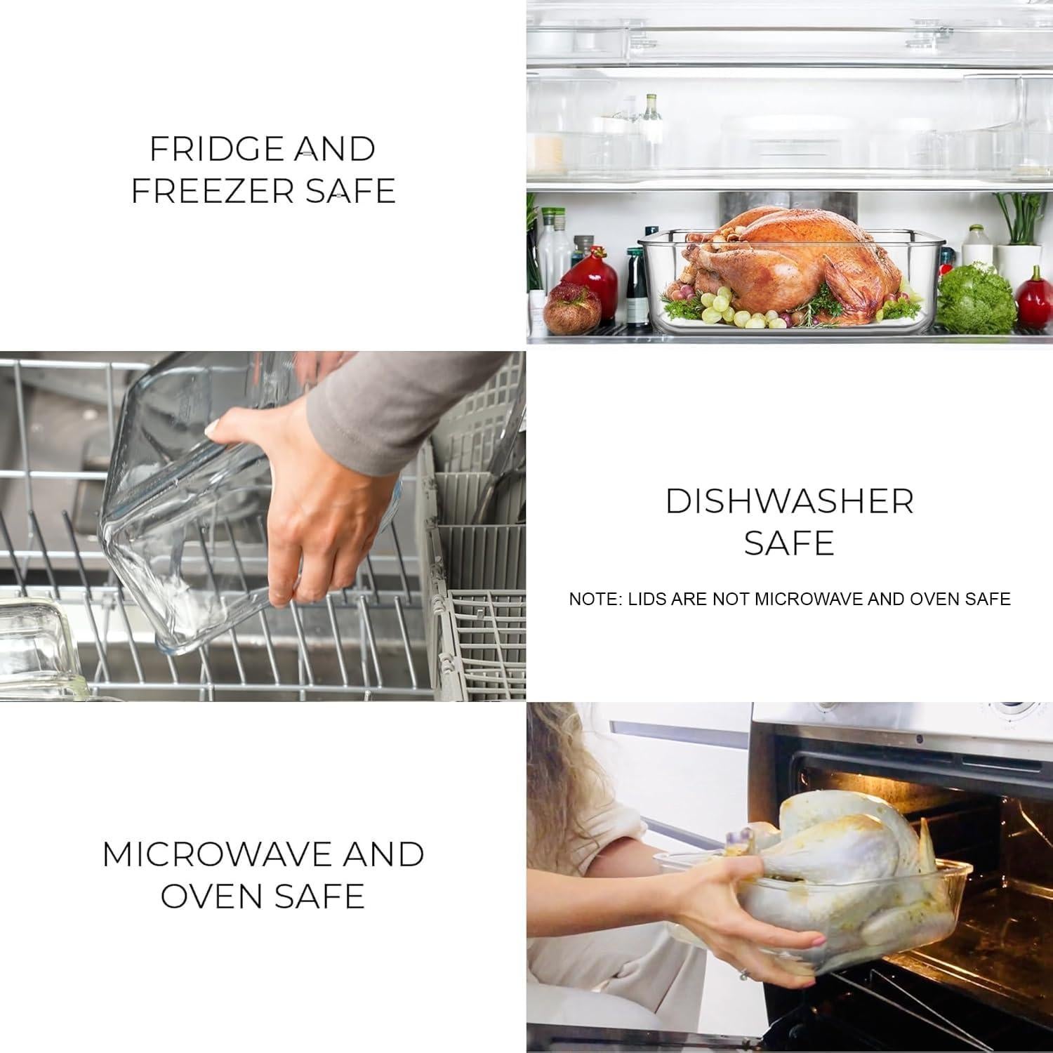 Contenedor de Vidrio Grande 3300 ml Razab con Tapa de Bloqueo