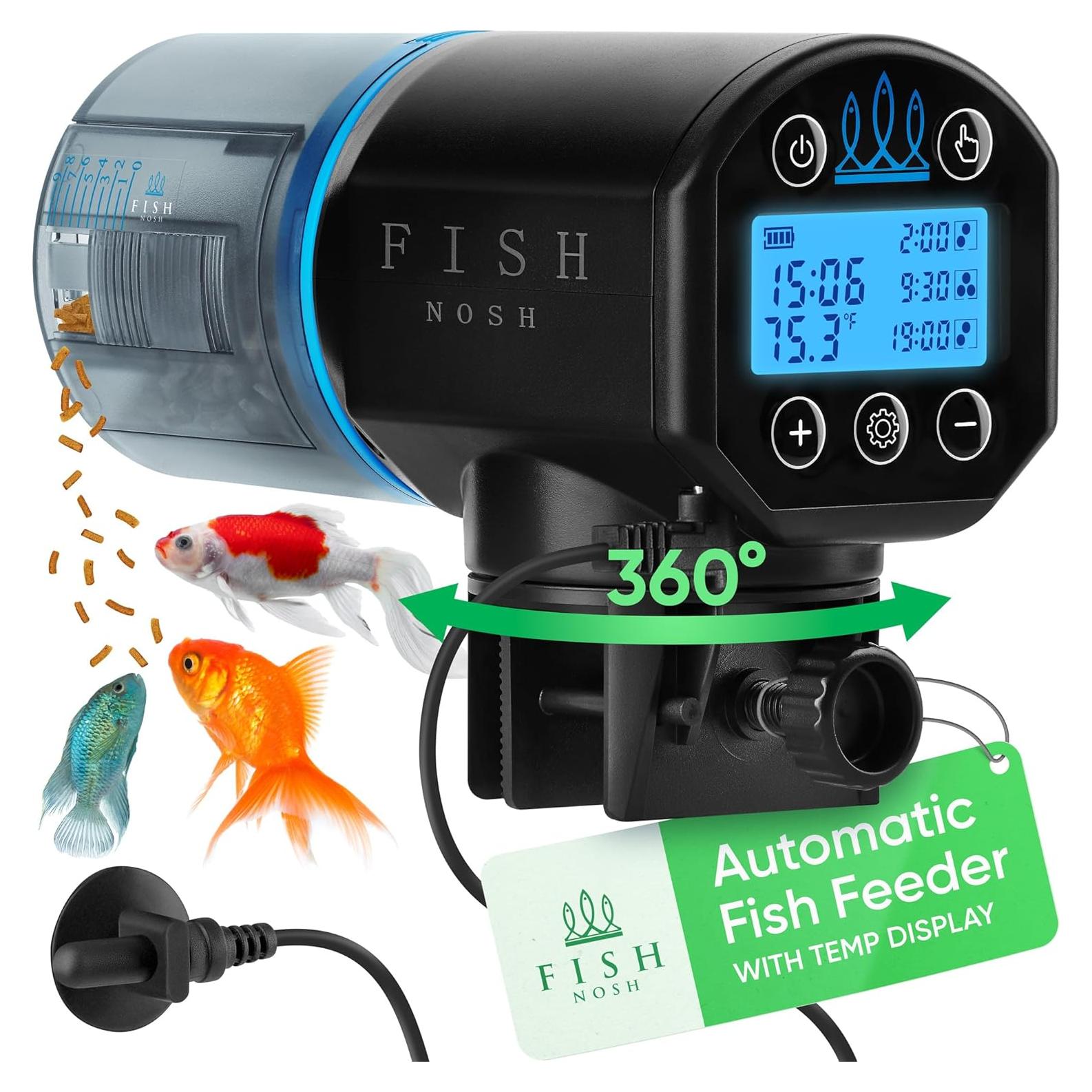 Alimentador Automático de Peces FISHNOSH con Termómetro Digital