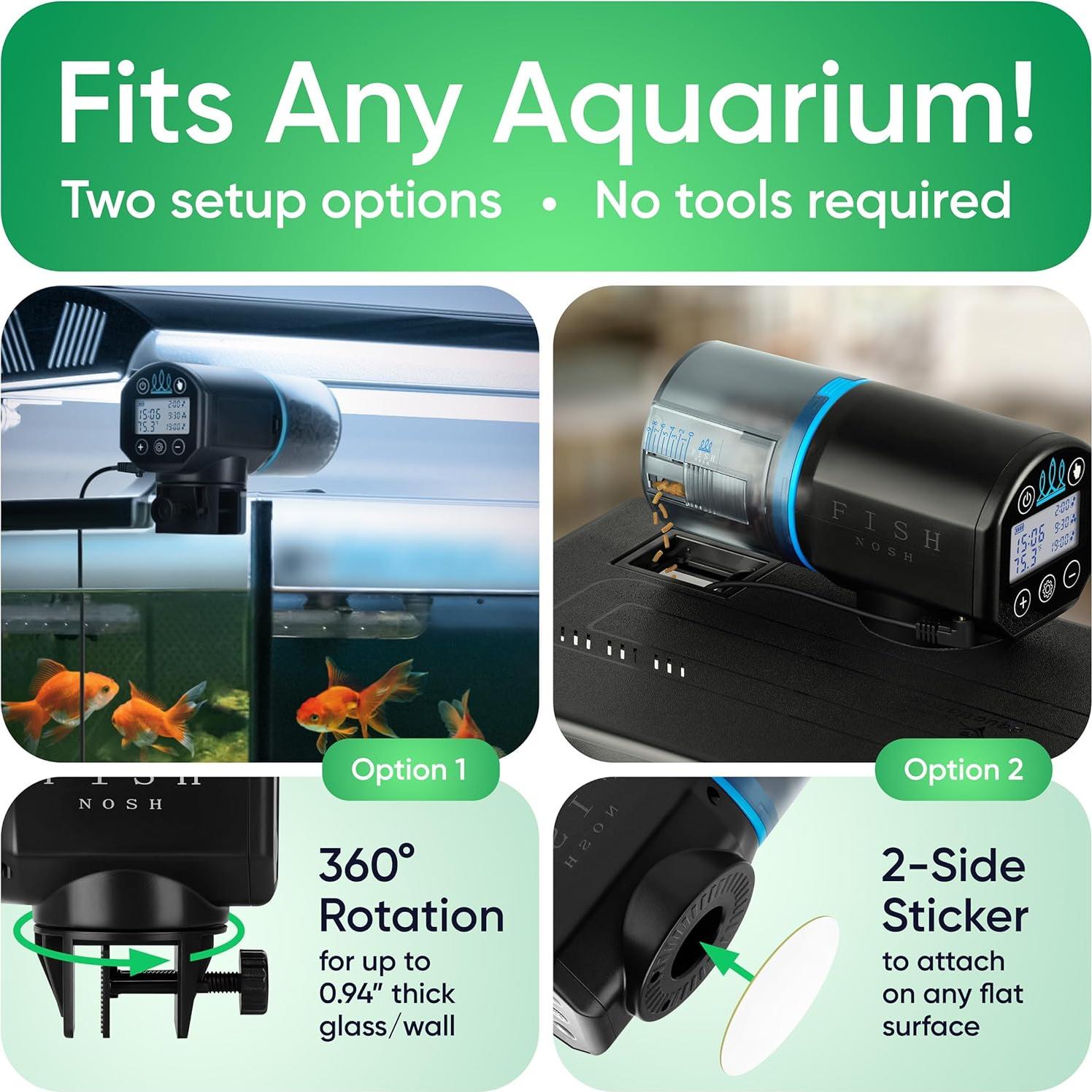 Alimentador Automático de Peces FISHNOSH con Termómetro Digital