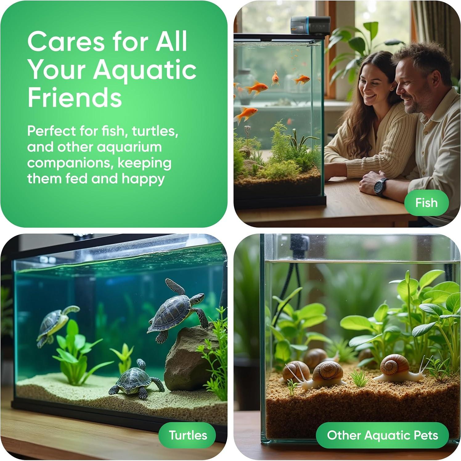 Alimentador Automático de Peces FISHNOSH con Termómetro Digital