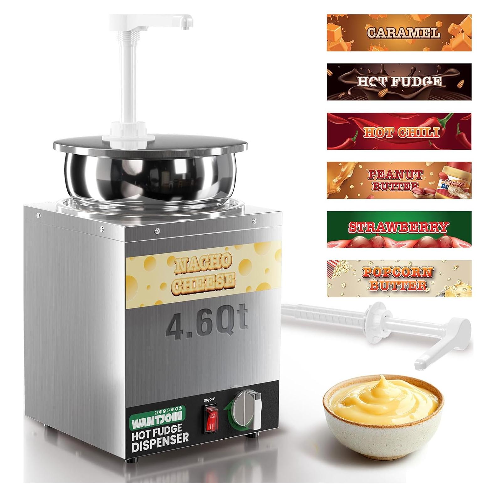 Dispensador de Queso Nacho WantJoin 4.6L Acero Inoxidable