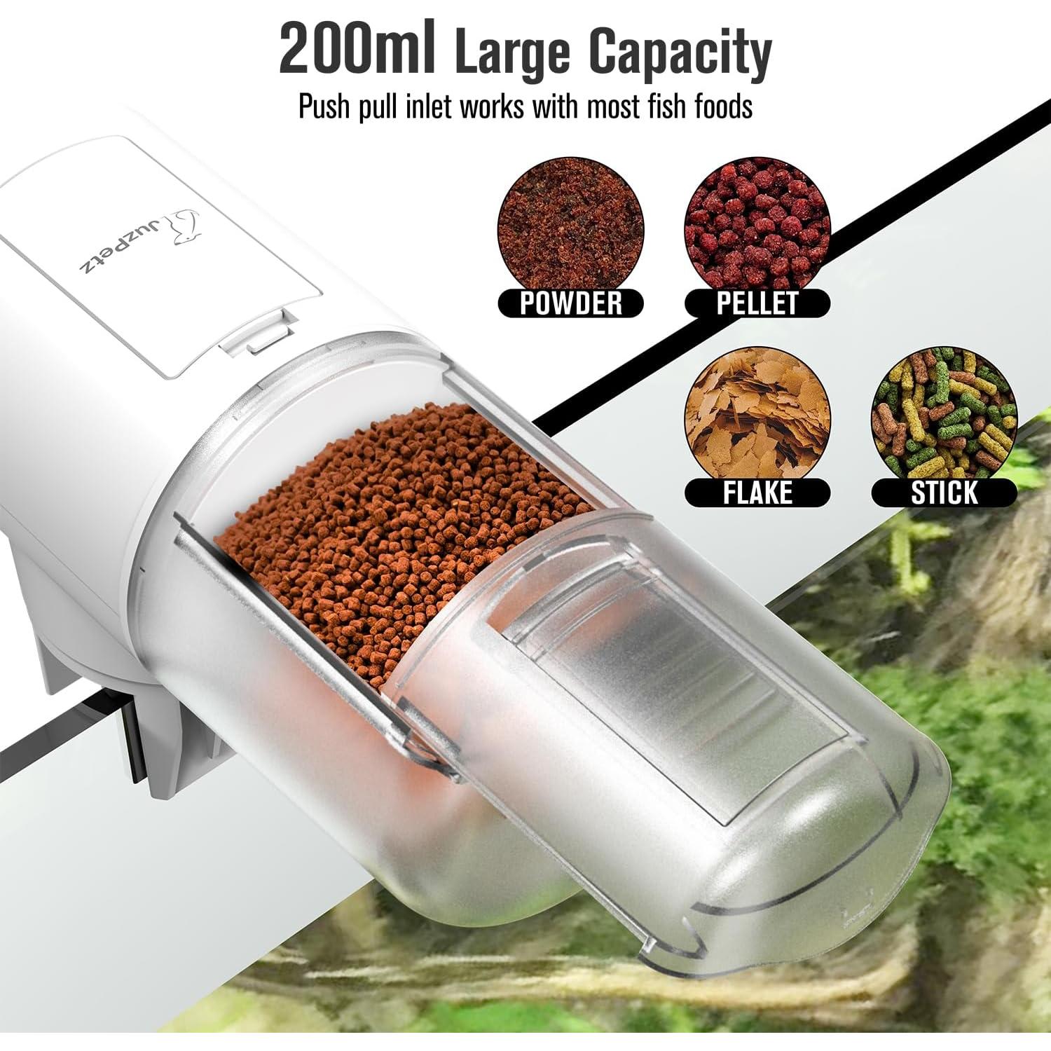 Dispensador Automático de Comida para Peces Fosmon 200ml