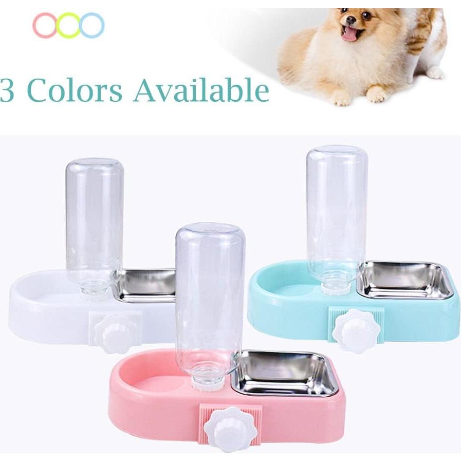 Conjunto Alimentador Automático 2 en 1 para Mascotas Rosa