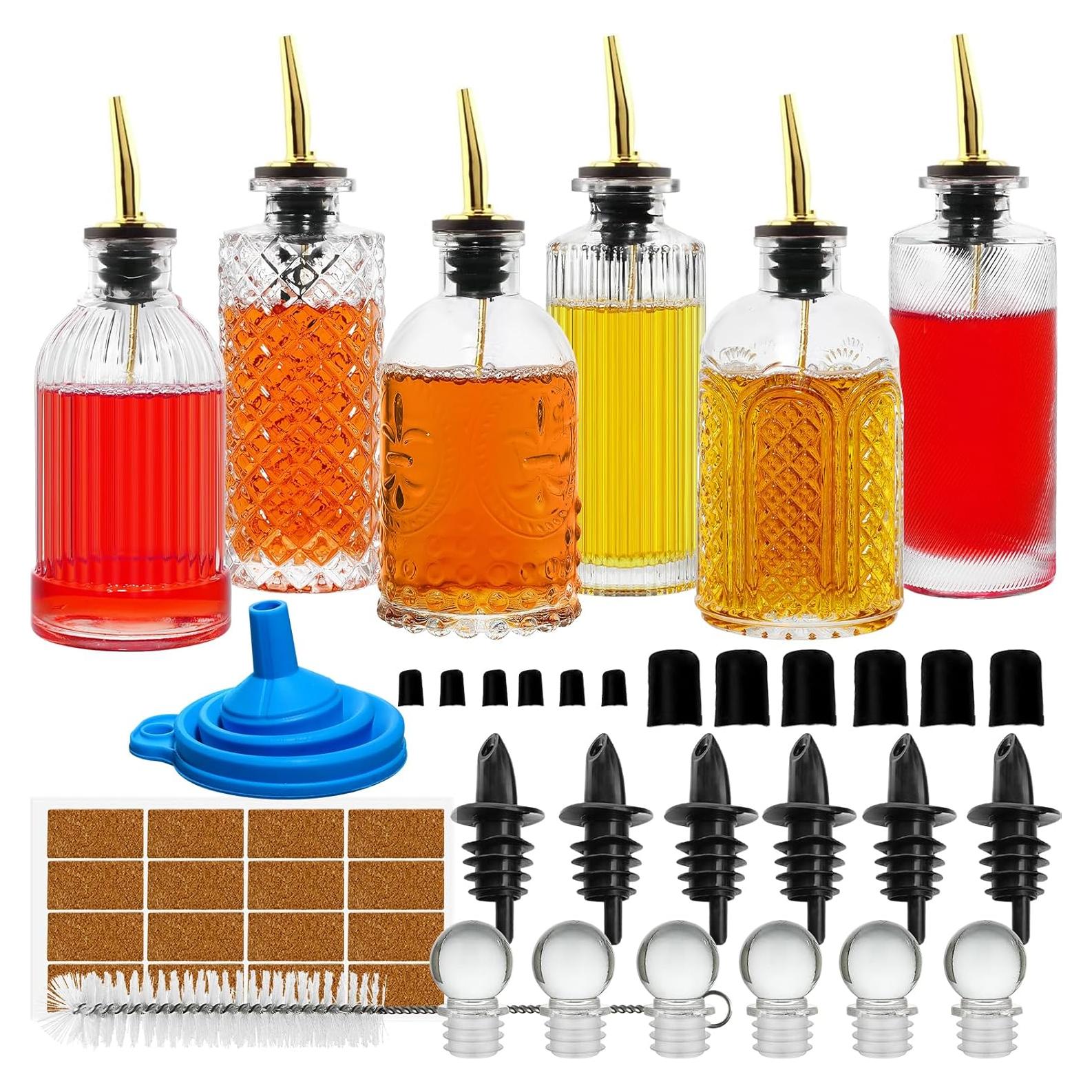 Dispensador de jarabe de vidrio INFTYLE 6 piezas 180 ml