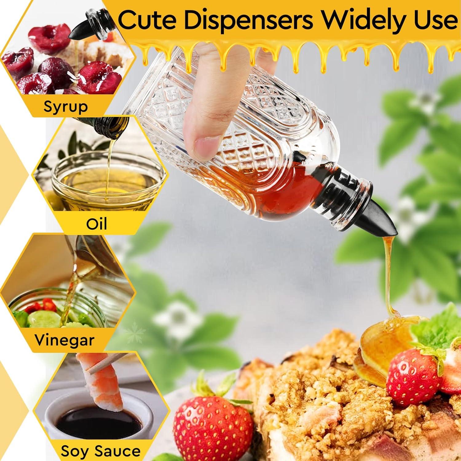 Dispensador de jarabe de vidrio INFTYLE 6 piezas 180 ml