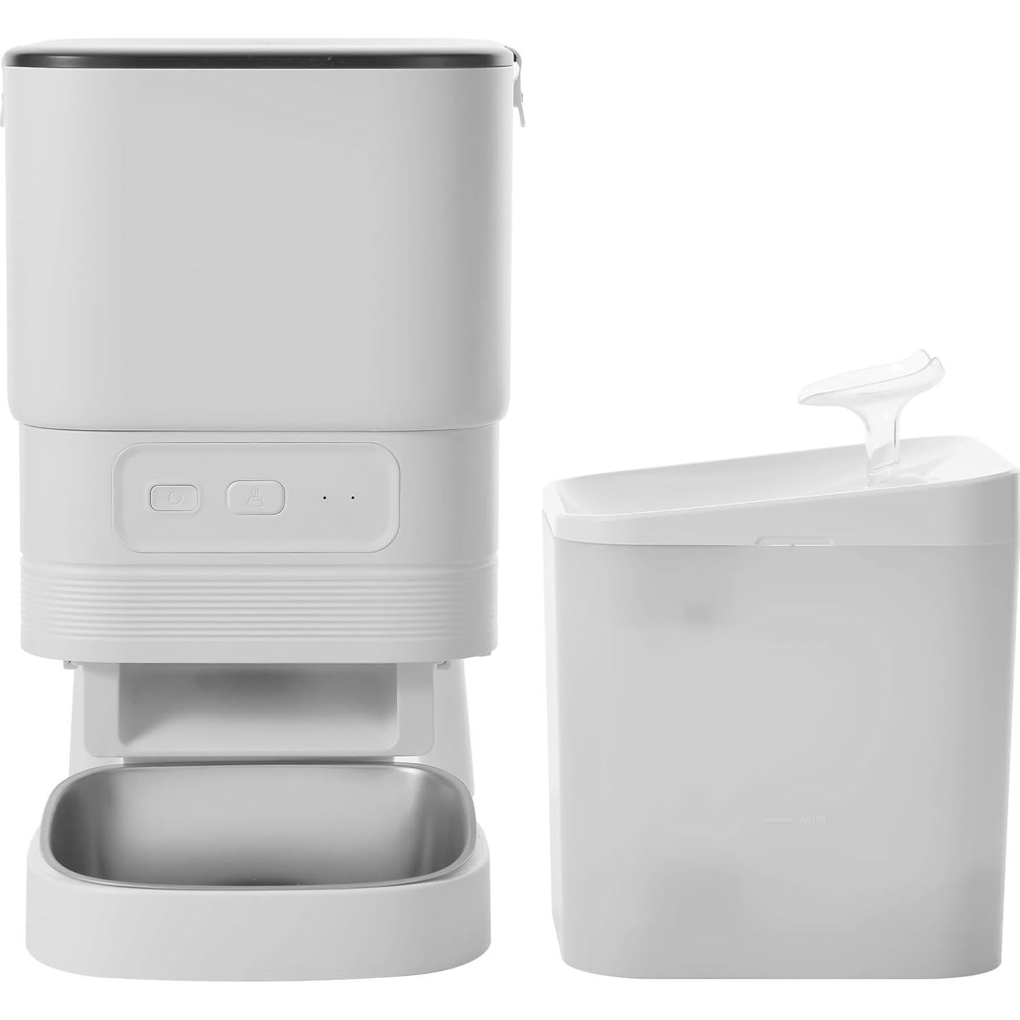 Comedero automático y fuente de agua para gatos Junbec-Pet 4L