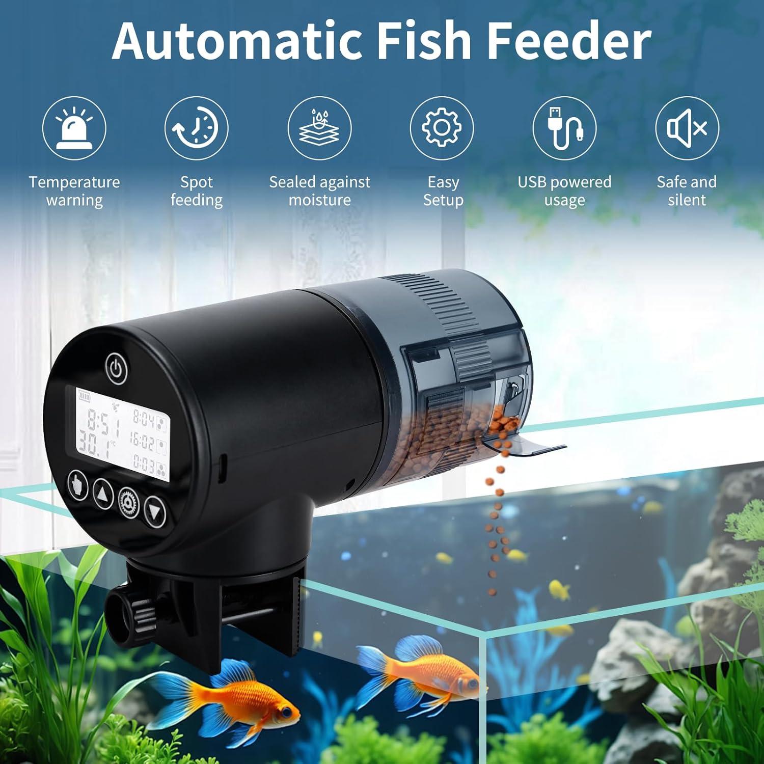 Dispensador Automático de Comida para Peces Lychee 200ml