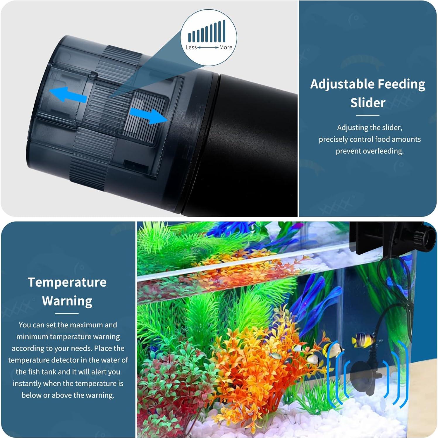 Dispensador Automático de Comida para Peces Lychee 200ml