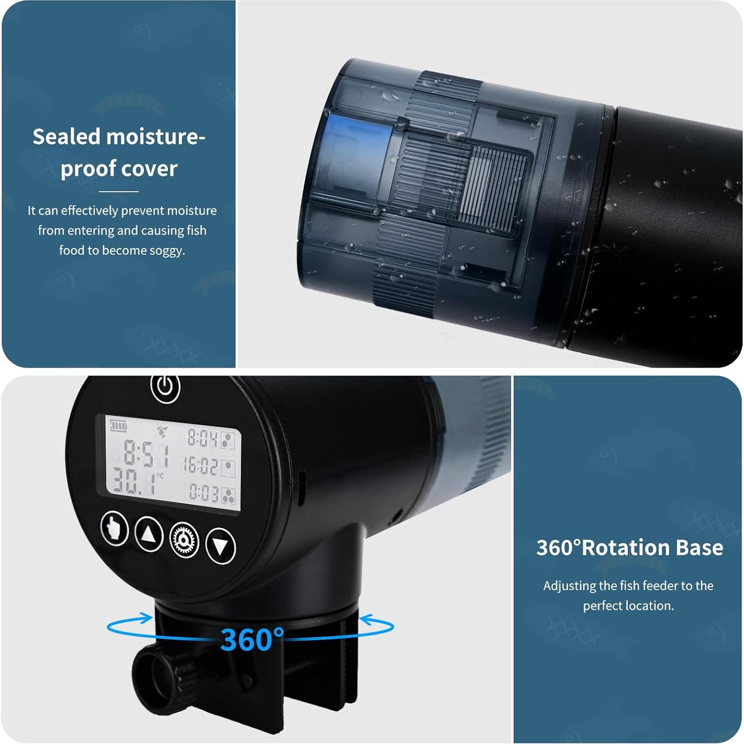 Dispensador Automático de Comida para Peces Lychee 200ml