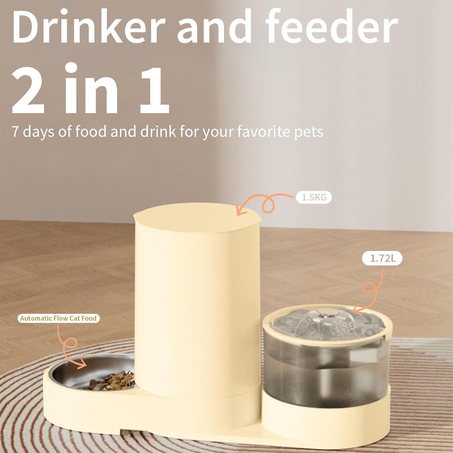 Comedero Automático y Dispensador de Agua TEBTDN 1.8L