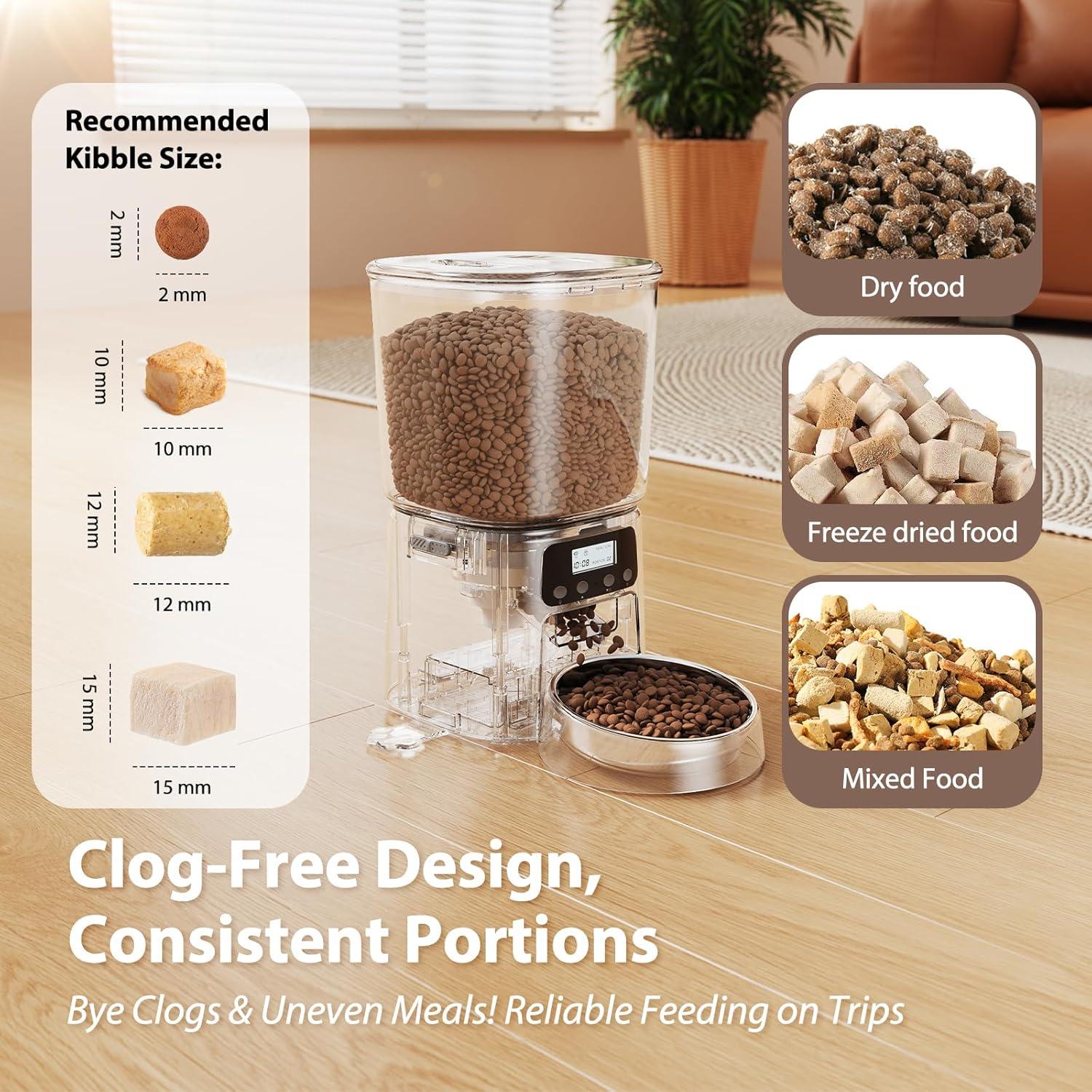 Dispensador Automático de Comida 4L Petrice para Gatos y Perros