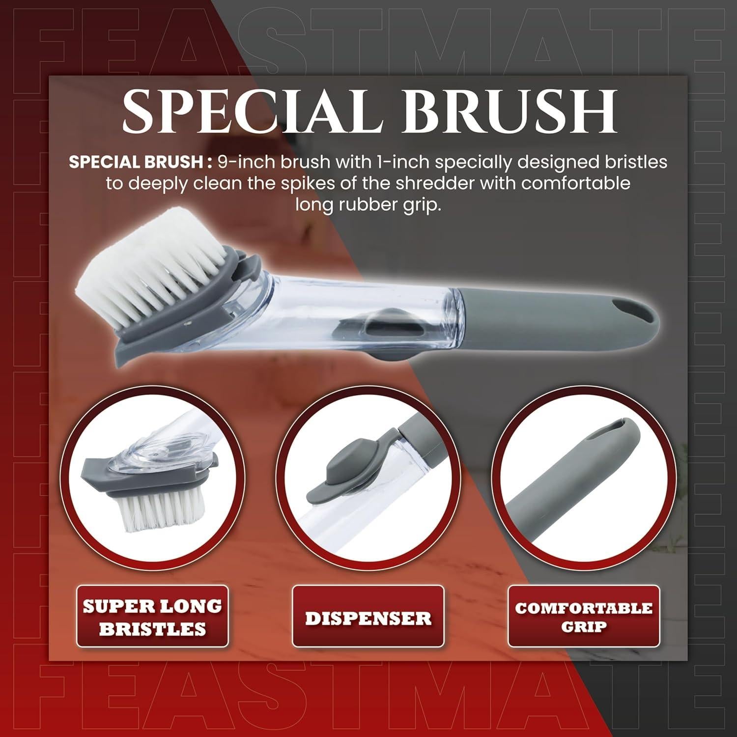 Herramienta Desmenuzadora de Pollo FeastMate 25.4 cm con Accesorios