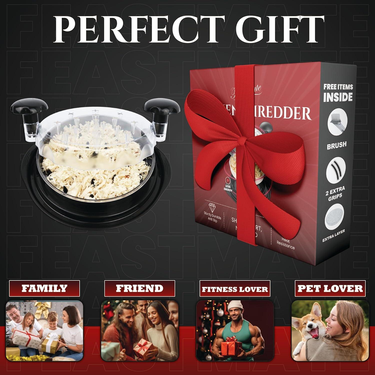 Herramienta Desmenuzadora de Pollo FeastMate 25.4 cm con Accesorios