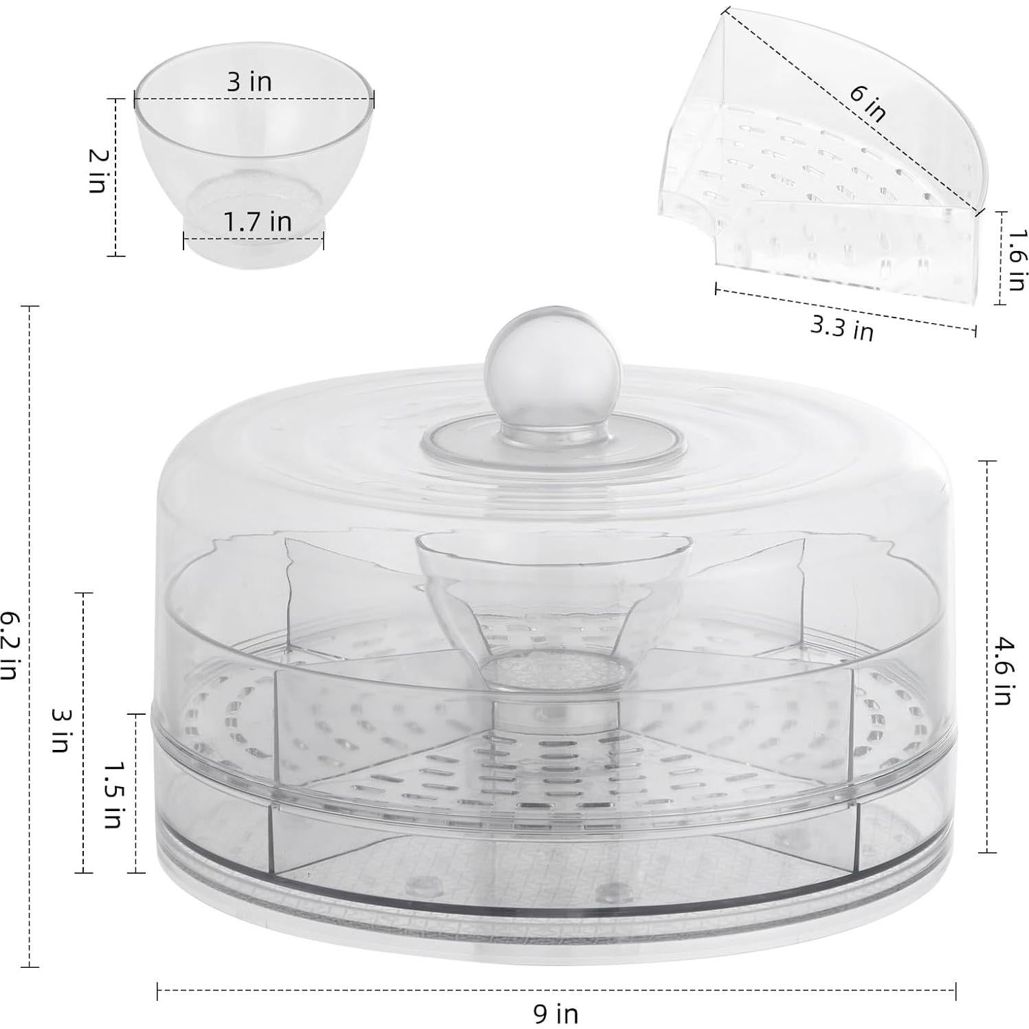 Caddy de Condimentos Fríos Meilinge con 4 Contenedores y Tapa