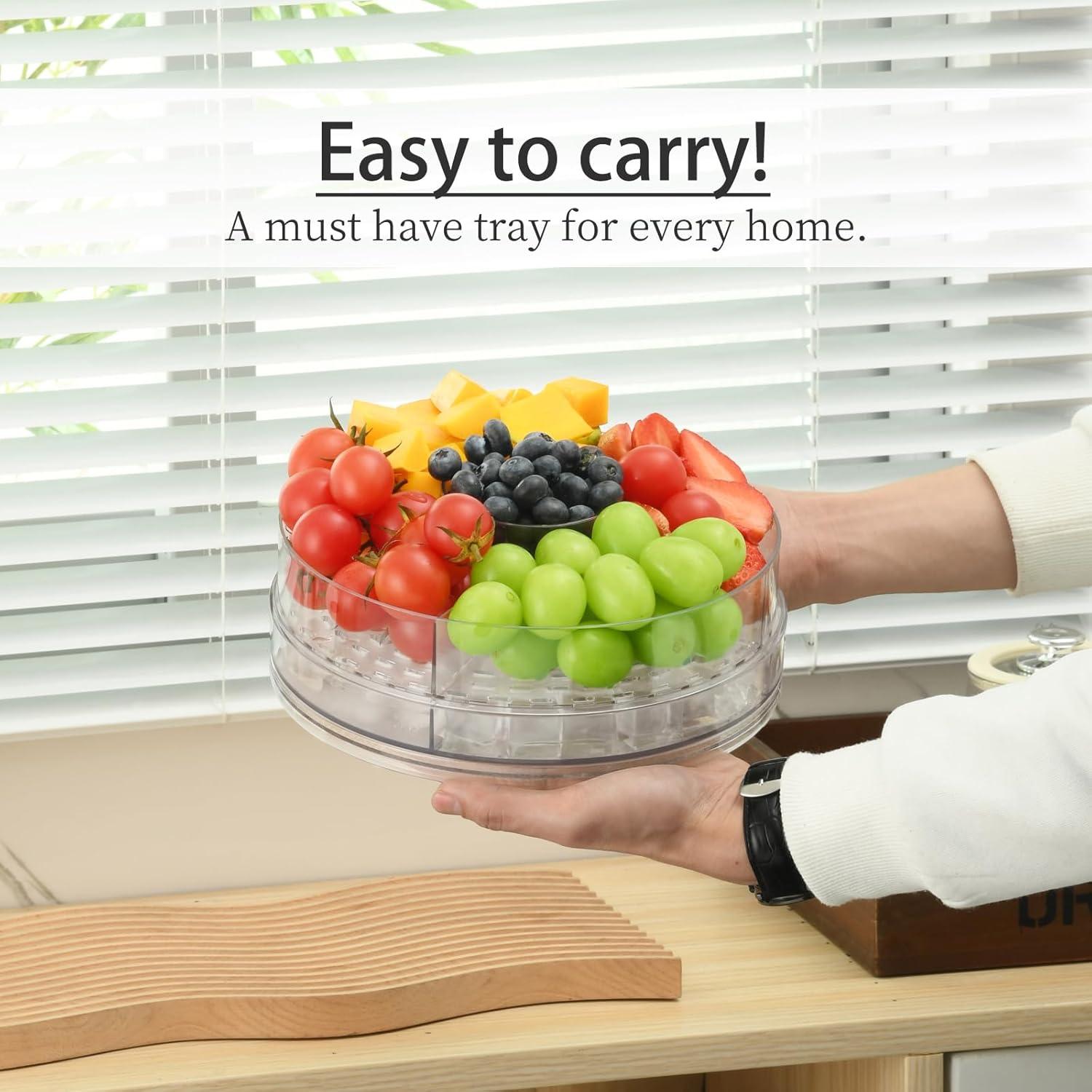 Caddy de Condimentos Fríos Meilinge con 4 Contenedores y Tapa