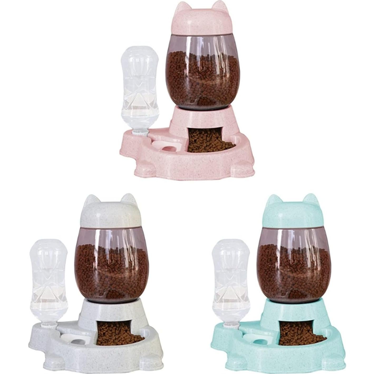 Comedero Automático 2 en 1 Utaomld para Gatos y Perros Gris