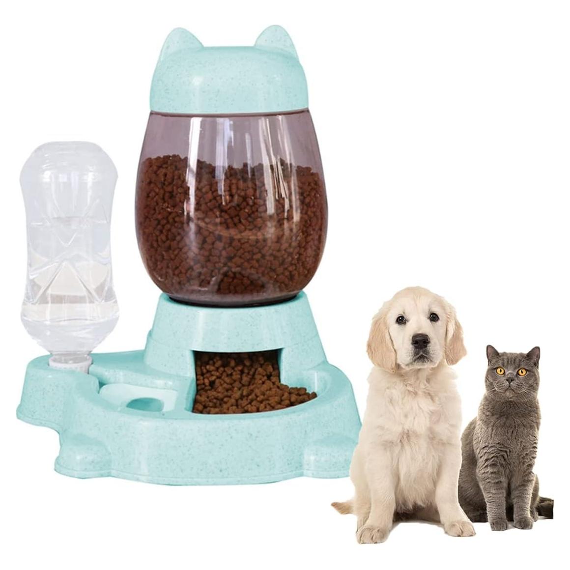 Comedero Automático para Mascotas Mltao 2 en 1 Verde