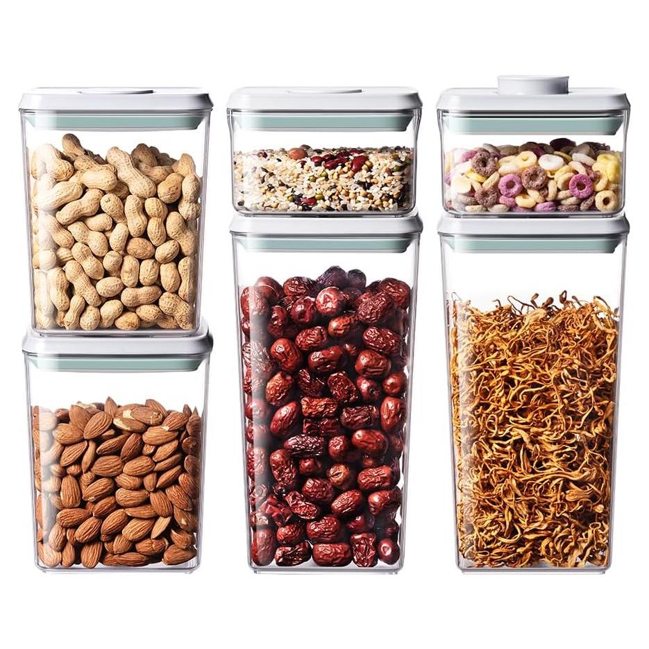 Juego de 6 Contenedores Herméticos de Alimentos EQI 0.57L-1.80L