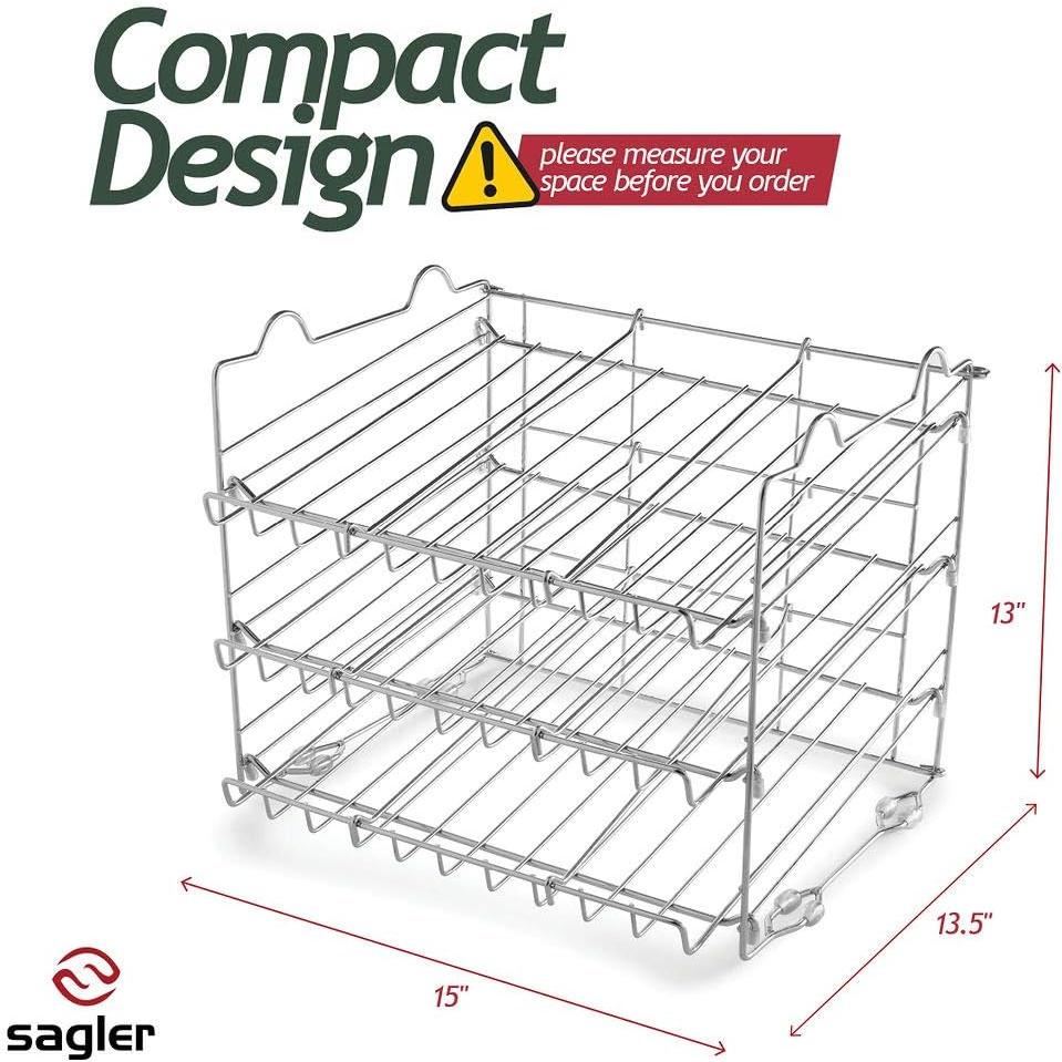 Organizador de Latas Apilable Sagler - 3 Niveles - Cromo