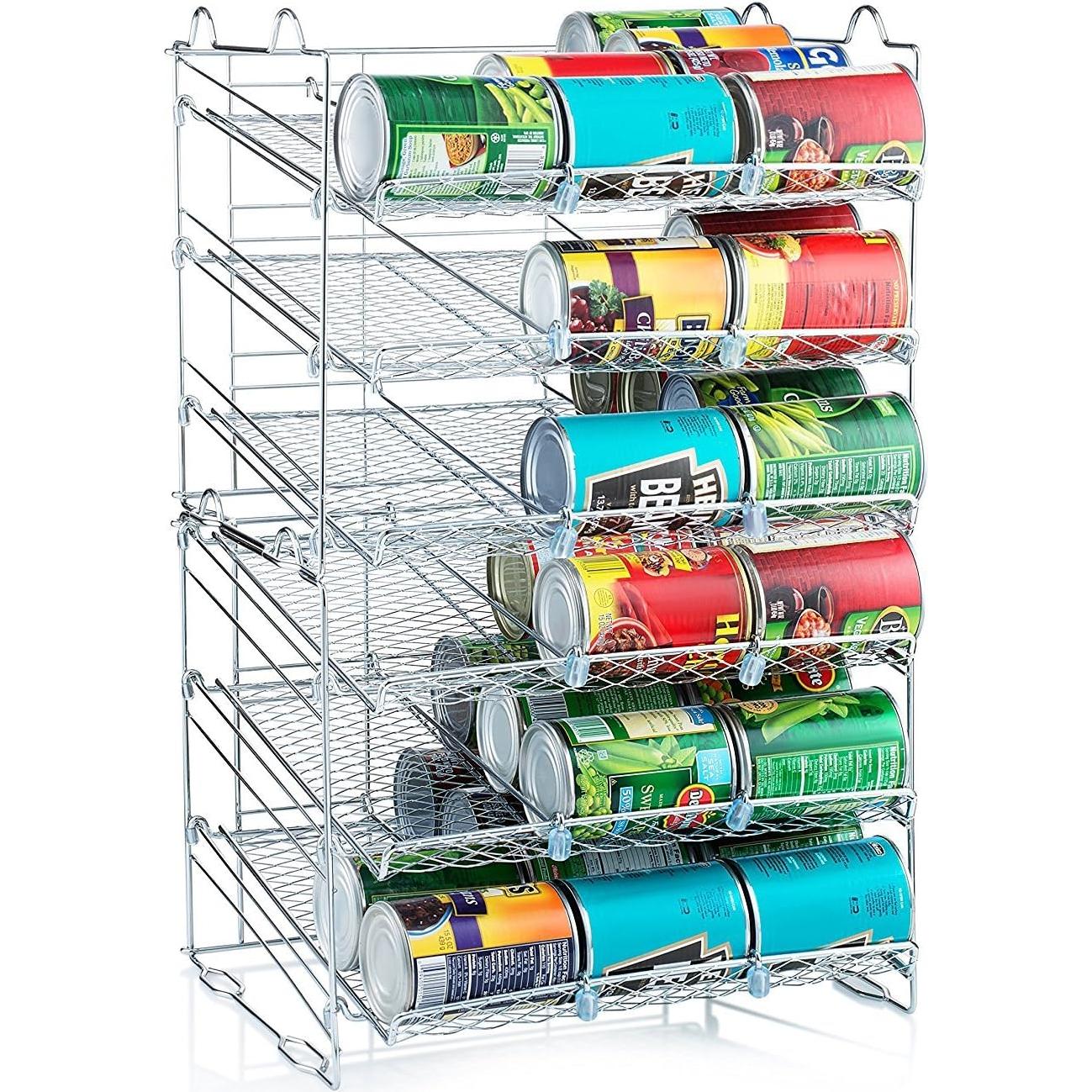 Organizador de Latas Apilable Sagler - 3 Niveles - Cromo