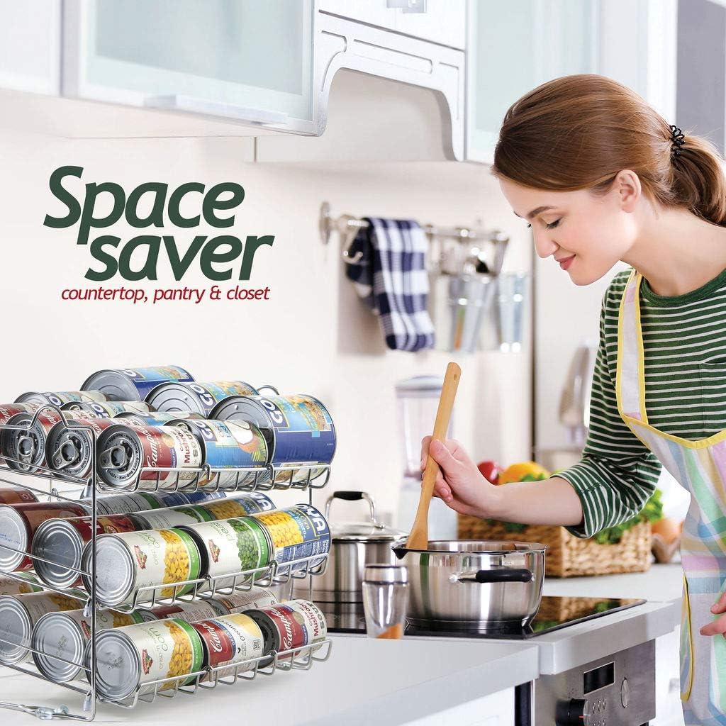 Organizador de Latas Apilable Sagler - 3 Niveles - Cromo