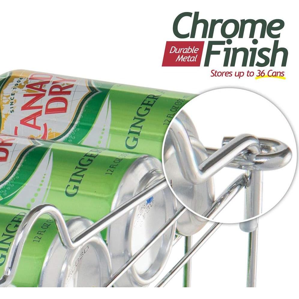 Organizador de Latas Apilable Sagler - 3 Niveles - Cromo