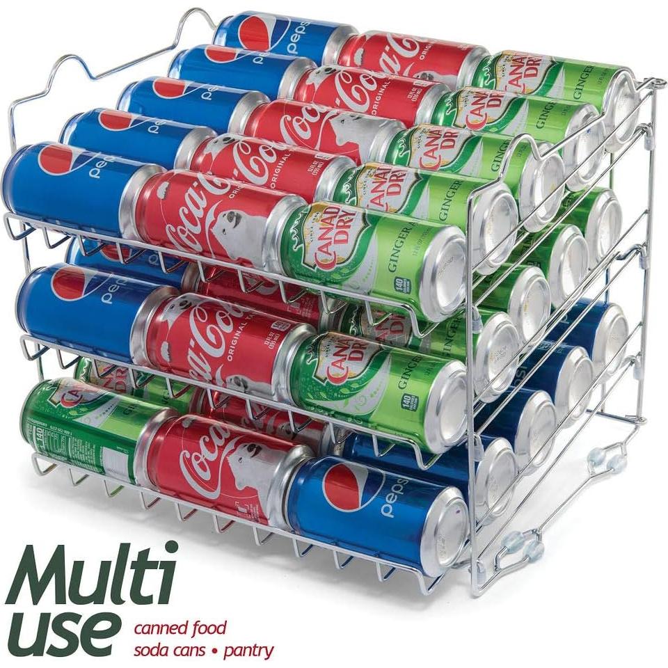 Organizador de Latas Apilable Sagler - 3 Niveles - Cromo