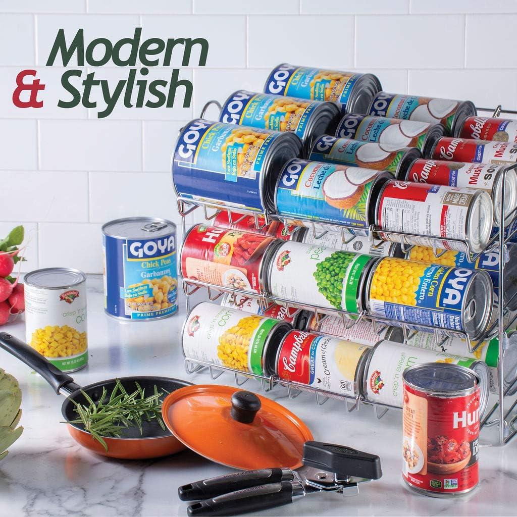 Organizador de Latas Apilable Sagler - 3 Niveles - Cromo