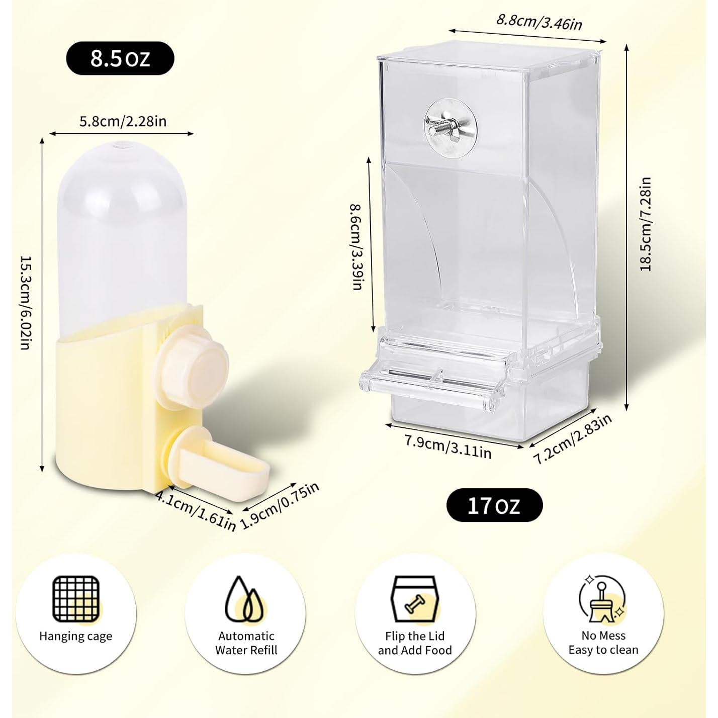 Comedero y Dispensador de Agua Automático para Aves Flying Dove