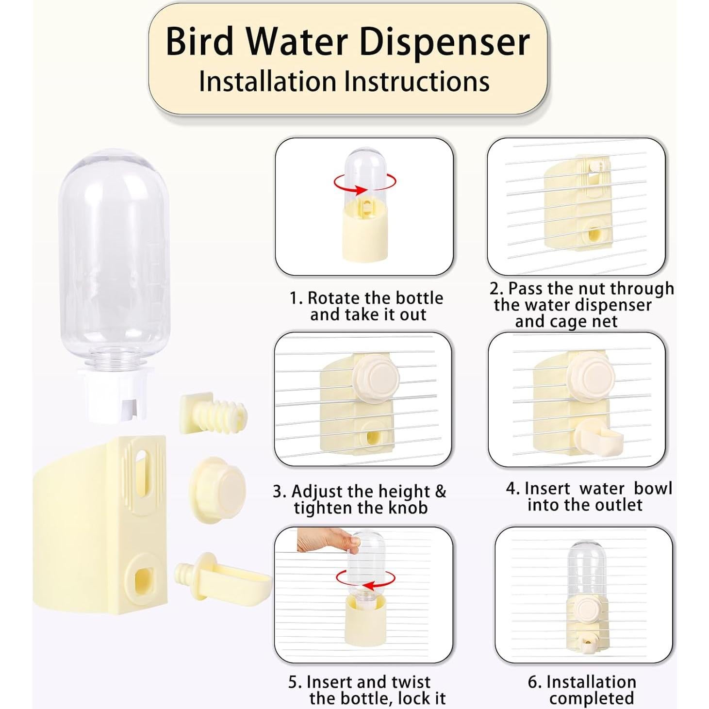 Comedero y Dispensador de Agua Automático para Aves Flying Dove