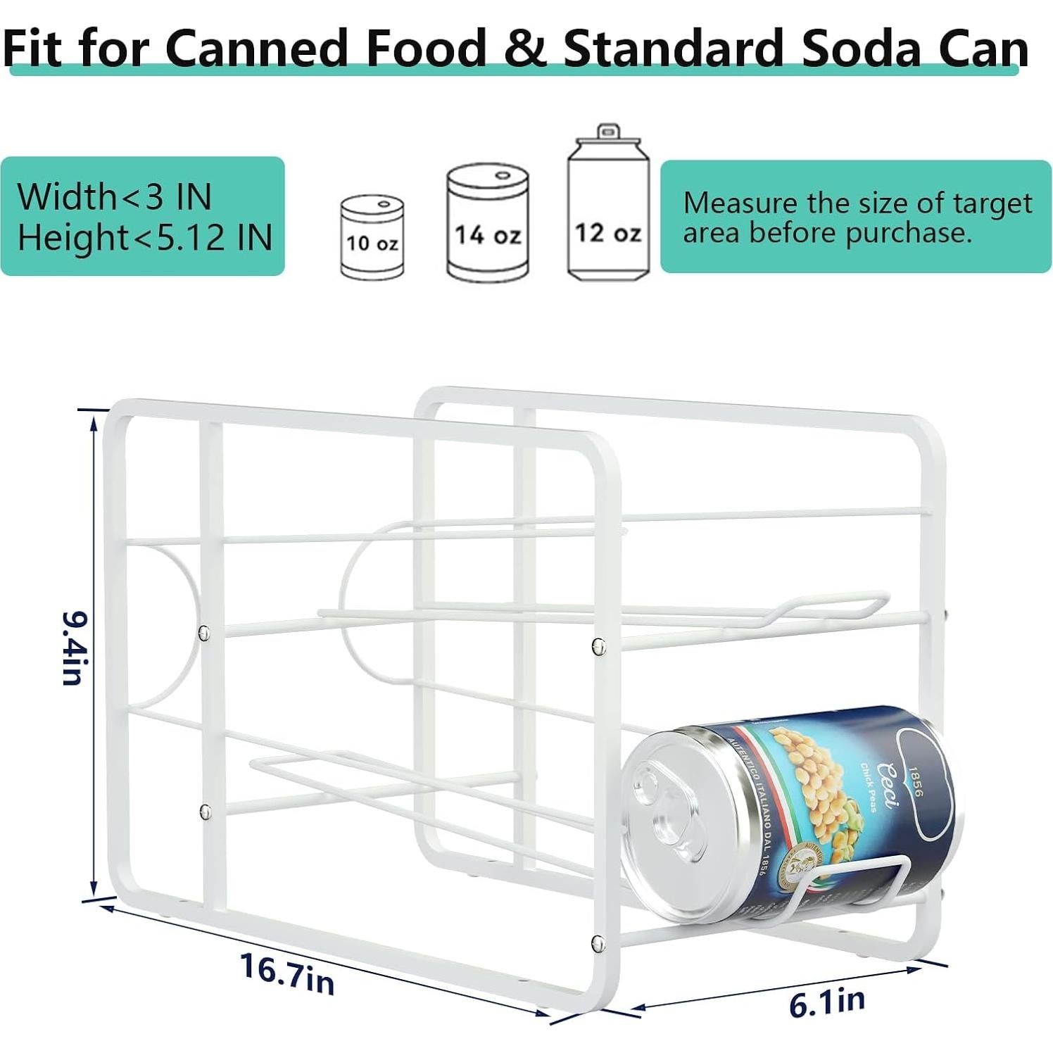 Organizador de Latas de Soda BTY Blanco Apilable 12oz (355ml)