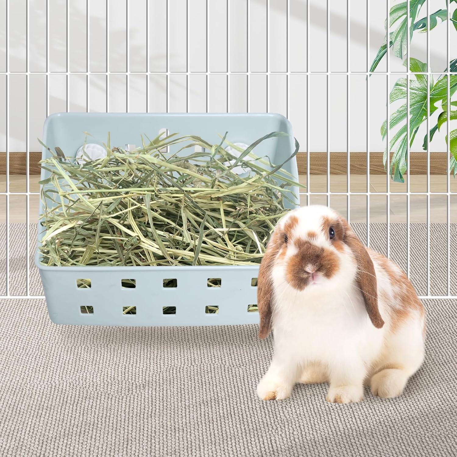 Alimentador de Heno Kathson para Conejos Pequeño Azul 20.8x14.5cm