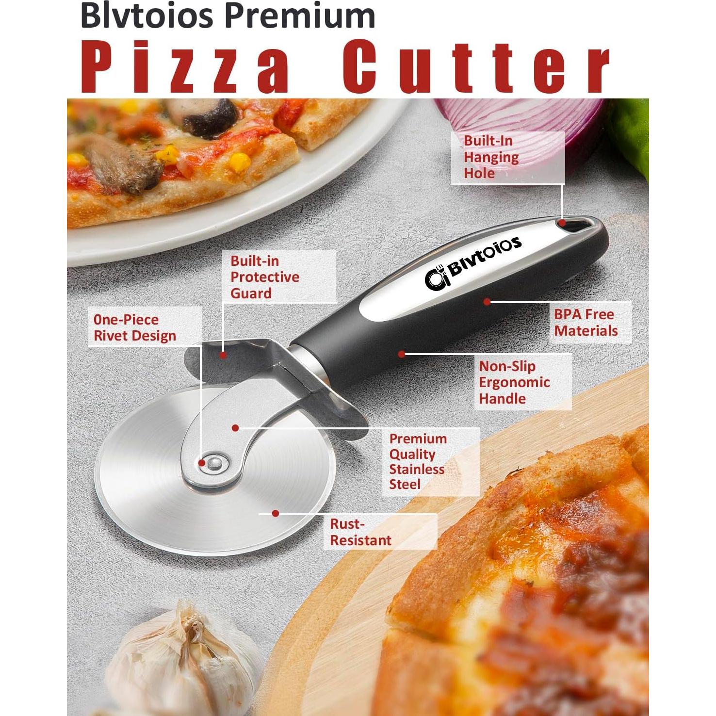Cortador de Pizza Blvtoios de Acero Inoxidable 22cm