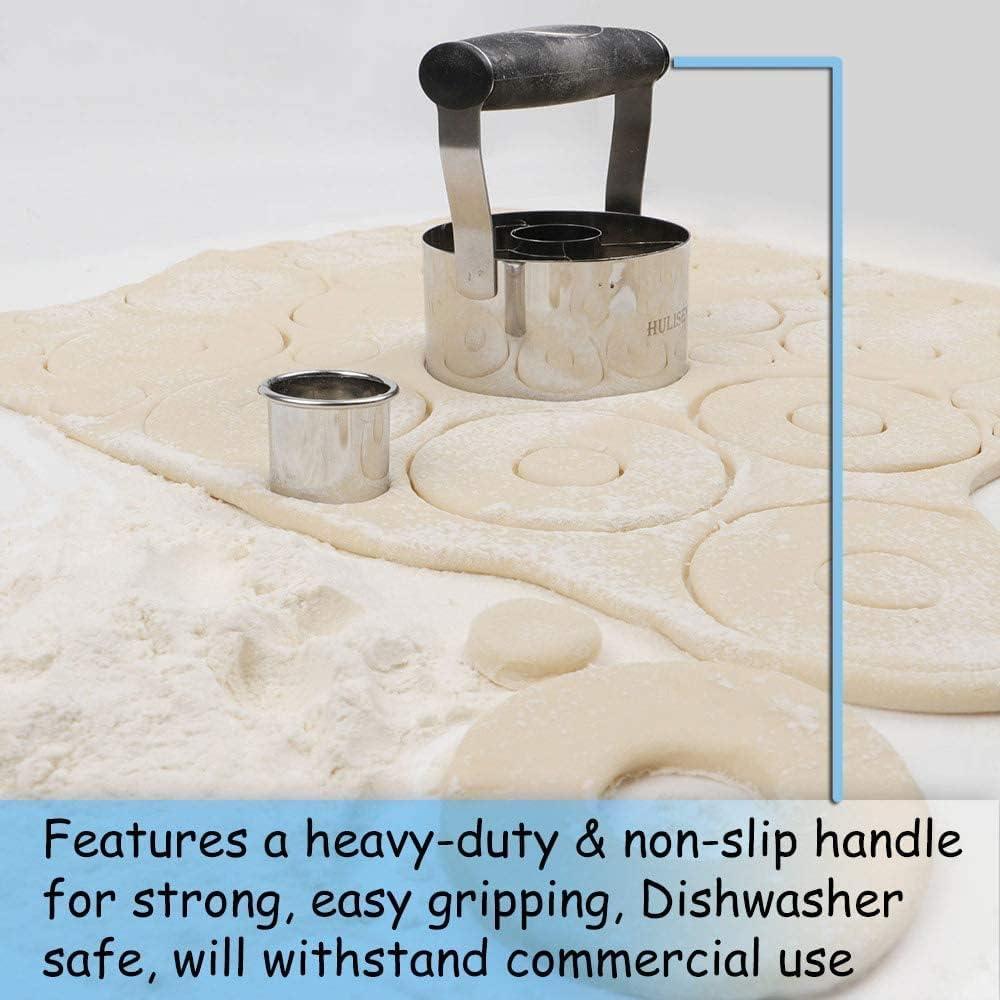 Cortador de Donas HULISEN Acero Inoxidable 8.89 cm con Mango Antideslizante