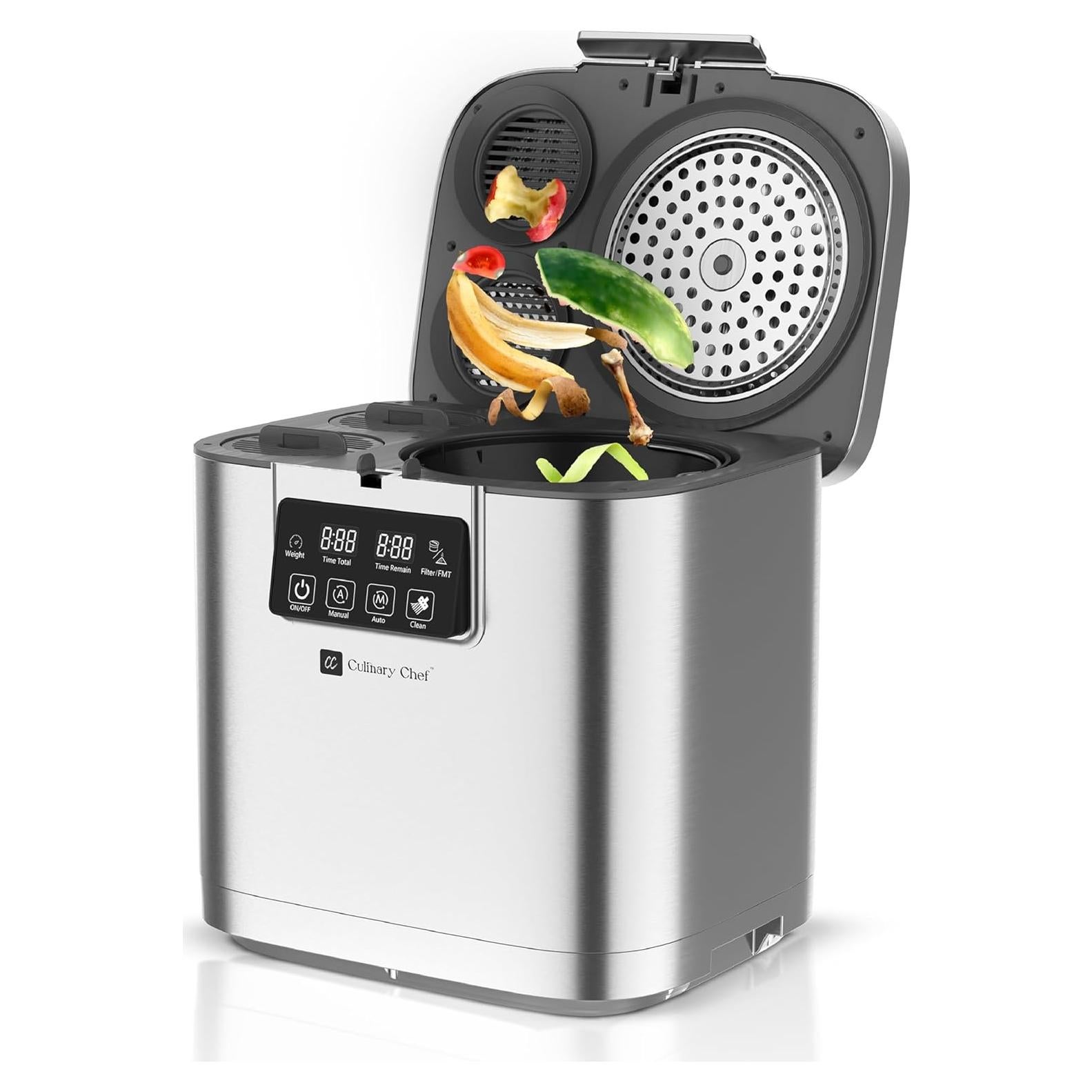 Compostador Eléctrico Inteligente Culinary Chef 3.8L Acero Inoxidable